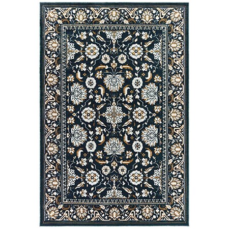 Oriental Weavers 6 ft. 7 in. x 9 ft. 6 in. Bowen Rectangular Area Rug Navy B534L2200290ST
